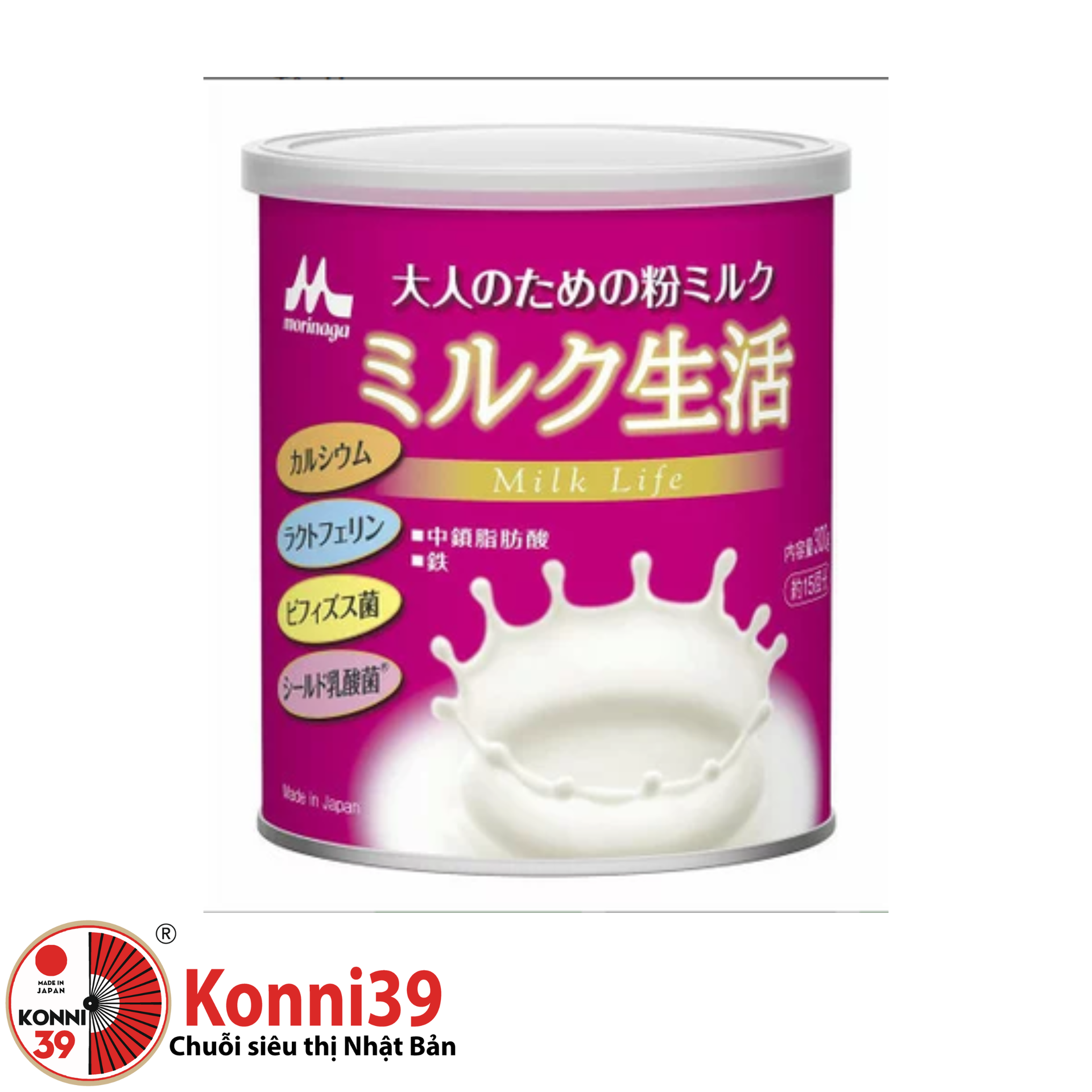 Sữa cho người lớn Morigana Nhật Bản 300g